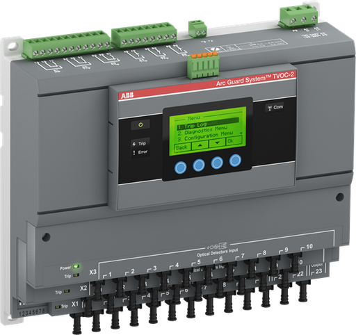 [TVOC-2-240-C] UNIDAD DE CONTROL (CON DISPLAY LCD DESMONTABLE + COM. MODBUS RTU Y 10 ENTRADAS PARA SENSOR DE F.O.)   TVOC-2-240-C