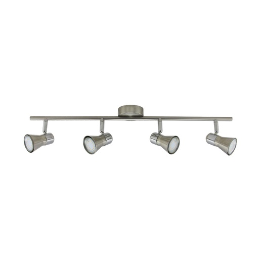 [107866] APLIQUE 4 LUCES GU10 ZAMAK NIQUEL MATE   PAZ IV