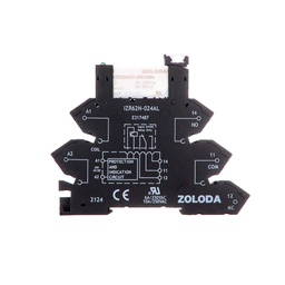 [108055] INTERFACE ELECTROM 6.2MM RESORTE 1 CONT INV E: 24VCA/CC S: 250V 6A RELE 24VCC   221.004