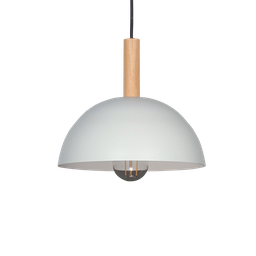 [108215] COLGANTE CHAPA MEDIA ESFERA E27 DIAM 240MM BLANCO