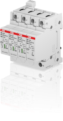[OVR T2 3N 40 275 s P TS QS] DESCARGADOR TRIF TIPO 2 40KA UF=275V ENCHUFABLE C/SEÑALIZACION   OVR T2 3N 40 275 s P TS QS