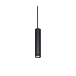 [108654] COLGANTE TUBO 1 LUZ GU10 NEGRO DIAMETRO 50X250