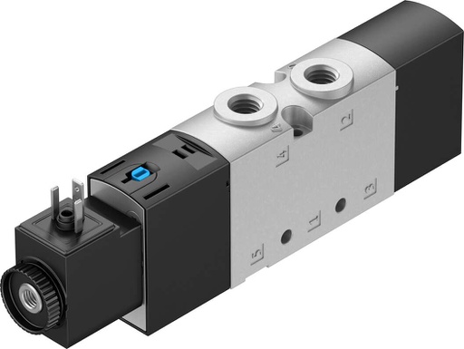 [VUVS-LT20-M52-MD-G18-F7-1C1] ELECTROVALVULA / 5/2 MONO. / MUELLE MEC. / PILOTAJE INT. / ROSCA G1/8 / BOBINA 24VDC - P/ CONEC. TIPO C