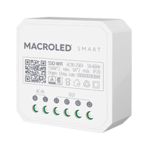 [109213] SMART SWITCH MACROLED AC90-250V 50/60HZ MAX 5A POR CANAL