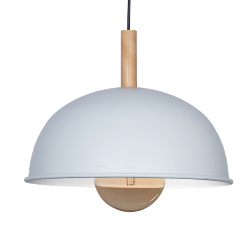 [109372] COLGANTE ALUMINIO MEDIA ESFERA E27 DIAM 340MM BLANCO