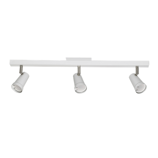 [109578] APLIQUE PARED 3 LUCES GU10 CAB/LISO REGLETA 600 BLANCO