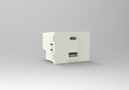 [109889] MOD CARGADOR USB DOBLE (A+C) 220V BLANCO 5A
