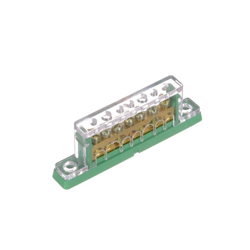 [BRC112507VE/N] BORNERA REPARTIDORA 1P  7 CONEX FIJAS COLOR VERDE   810.012