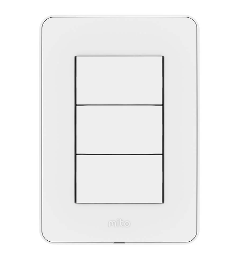 [110806] TAPA BASTIDOR 10X5 VERONA MITO 3 MODULOS BLANCO / BLANCO (UTILIZA MODULOS JELUZ PLATINUM)