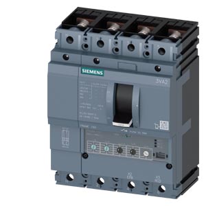 [100369142] Interruptor automático 3VA2 IEC Frame 160 clase de poder de corte M Icu=55 kA a 415 V de 4 polos, protección de distribuciones ETU350, LSI, In=160 A protección contra sobrecarga Ir=63 A...160 A protección contra cortocircuitos Isd = 1,5...10 x Ir, li=10 x In protección de conductor neutro regulable   3VA2116-5HN42-0AA0