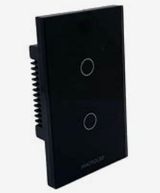 [111434] TECLA SMART NEGRO 2 CANALES AC110-240V MAX 10A (EX TSX2N)