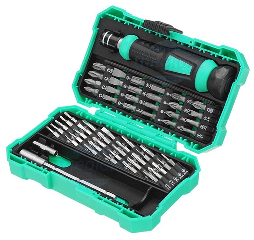 [SD-9857M] SET DE DESTORNILLADORES CELULAR/NOTEBOOK/ELECTRONICA PUNTAS INTERCAM.  57 PIEZAS + CAJA