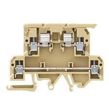 [C905098.200A] KDKS1 LD 24VCA LD VM     Borne portafusible doble con LED 24VAC para montaje en riel din. Fusible 20 x 5mm. Ancho 8mm. Corriente máxima 6,3A. Tensión máxima 250V en el portafusible y 500V en el paso. Para conductores de 0,5 a 4mm2. No incluye tapa final C950333.