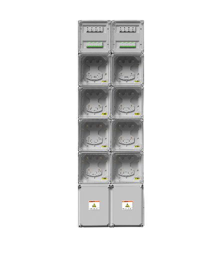 [112105] GABINETE MODULAR VIV. COL. 8 MONOFASICOS C/TM e ID EDESUR