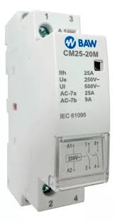 [*112380] CONTACTOR MODULAR BIPOLAR 25A BOB 24VCA.  Un: 220VCA · 1,1kW/AC-7b · 2NA ·  In: 25A · Uc: 24VCA · 1 MODULO DIN