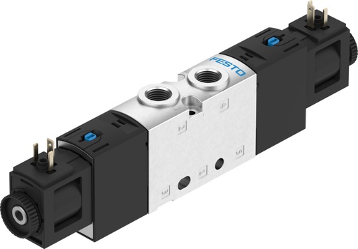 [VUVS-L25-P53E-MD-G14-F8-1C1] ELECTROVALVULA / 5/3 CENTRO ABIERTO / MUELLE MEC. / PILOTO INT. / ROSCA G1/4 / BOBINA 24VDC - P/ CONEC. TIPO C