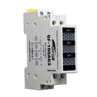 [112444] AMPERIMETRO MODULAR TRIFASICO DISPLAY VERDE TENSION DE OPERACION 80-500VCA 50HZ RANGO DE MEDICION 0-100A IP20