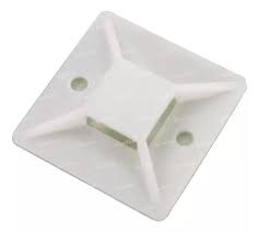 [*112618] PLAQUETA  AUTOADHES  NATURAL  30 x 30 MM X UNIDAD P/MONTAJE DE PRECINTO