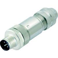 [FBCon M12 4P M EMC] Conector metalico, IP67, recto, macho. M12  4 polos, codificación A. Conexión a tornillo. Prensacable incorporado con conexión de mallado.     9455640000
