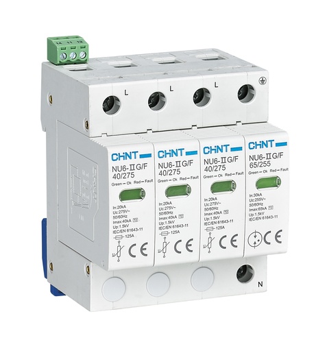 [112684] PROTECTOR CONTRA SOBRE TENSIONES - 4 POLOS 65 KA/440V