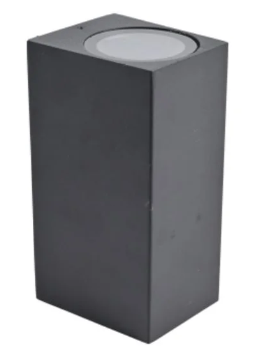 [112777] APLIQUE BIDIRECCIONAL 2XGU10 NEGRO CUADRADO   JET II