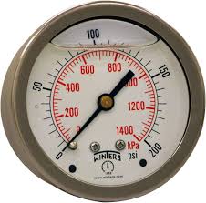 [*112790] MANOMETRO SERIE PFQ Quality. INOX. DIAM. 40mm (1.5") ROSCA 1/8" NPT POSTERIOR   P/ GLIC.   0-30psi   0-2Kg/cm2