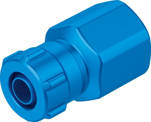 [ACK-3/8-PK-6] RACOR RECTO / ROSCA INT. G3/8 - PK 6MM - P/ TUBO DIAM. EXT. 8MM / MAT. ALUMINIO - C/ ANILLO DE JUNTA