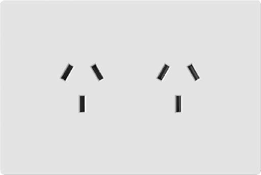 [112908] MODULO TOMACORRIENTE DOBLE MILAN BLANCO MACROLED, AC 250V, 10A MAX. BASTIDOR METALICO