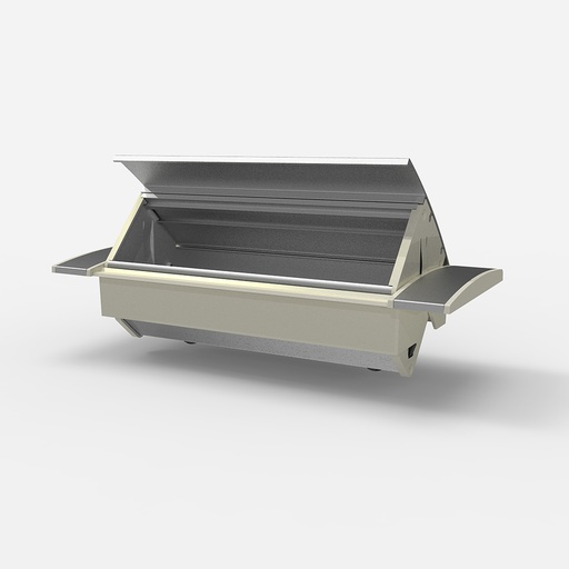 [112919] ESTACION P/ESCRITORIO MULTICONEXION ALUMINIO NATURAL-CUERPO BLANCO   DK10