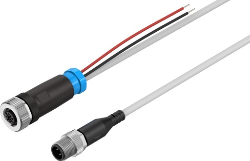 [NEDU-L1R2-M12G5-M12LE-1R] CABLE DISTRIBUIDOR / 1 LADO, ZOC. RECTO M12 5P MACHO - LADO 2, ZOC. RECTO M12 3P HEMBRA + SALIDA 2 HILOS EXT. ABIERTO. 0-30VDC / LONG. 1MT / IP67