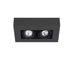 [113344] ARTEF FL PLAFON 2X 50W DICRO GU10 MOVIL VACIO NEGRO ZONIC