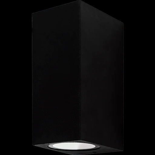 [113393] LUMINARIA BIDIRECCIONAL CON FRENTE RECTO P/2 GU10 IP44 NEGRO