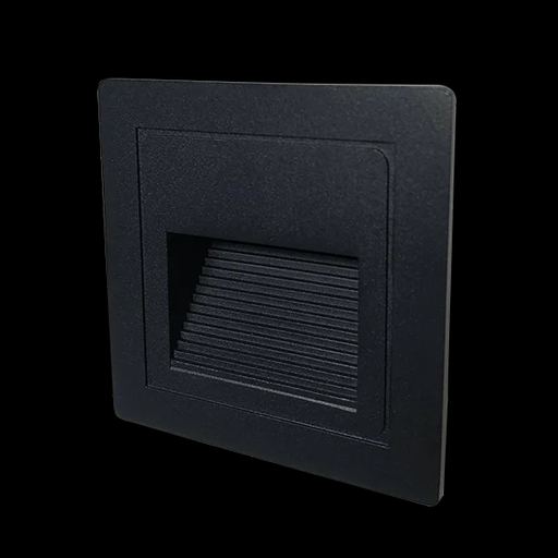 [113400] SEÑALIZADOR DE EMBUTIR EXTERIOR NEGRO 3W LUZ CALIDA 3000K