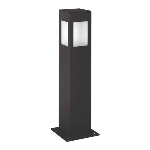 [113446] FAROLA ALUMINIO CUADRADA 600 MM E27 NEGRA   CHURRO II