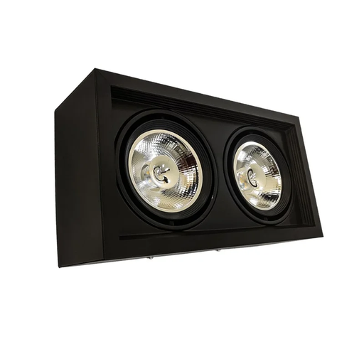 [113565] PLAFON CARDANICO 2 LUCES AR 111 NEGRO   GADGET II