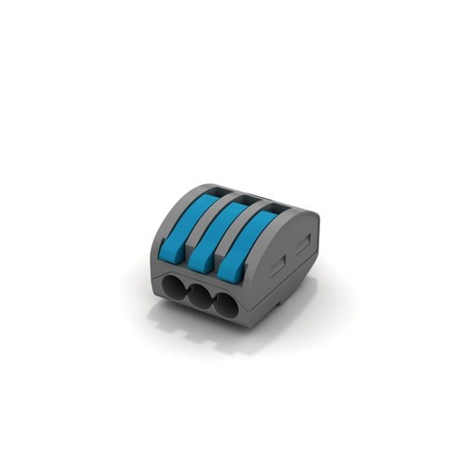 [113610] CONECTOR RAPIDO SPRINGBOX 3 vias p/cable hasta 4mm²