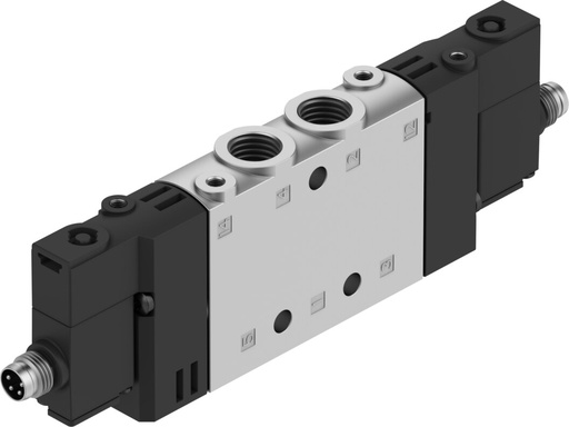 [CPE14-M1CH-5/3G-1/8] ELECTROVALVULA / 5/3 CENT. CERR. / TAMAÑO 14MM / PILOTAJE INT. / ROSCA G1/8 / CONEX. ELECT. M8x1 - 4P / TENSION 24VDC