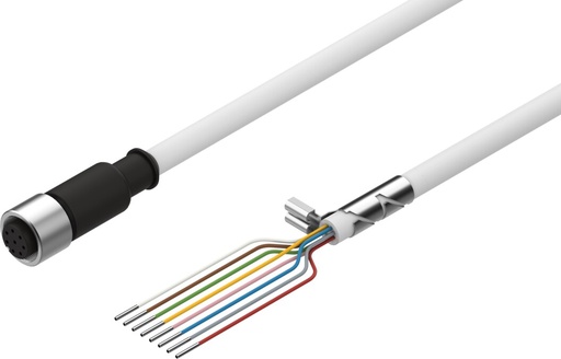 [NEBM-M12G8-E-2.5-LE8] CABLE DE ENCODER / ZOC. RECTO - 8 PINES - EXT. ABIERTO HILOS / LONG. 2,5M