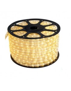 MANGUERA LED LUZ CALIDA 220V. DIAMETRO 13MM. 2 VIAS. 36 LEDS x MT. (ROLLO X 100MT)