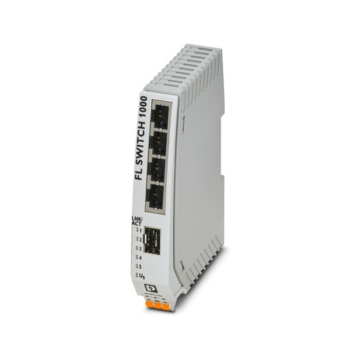 [FL SWITCH 1104N-SFP] INDUSTRIAL ETHERNET Switch 1000, 4 puertos RJ45 10/100/1000 MBit/s, 1 Puertos SFP, PROFINET Conformance-Class A