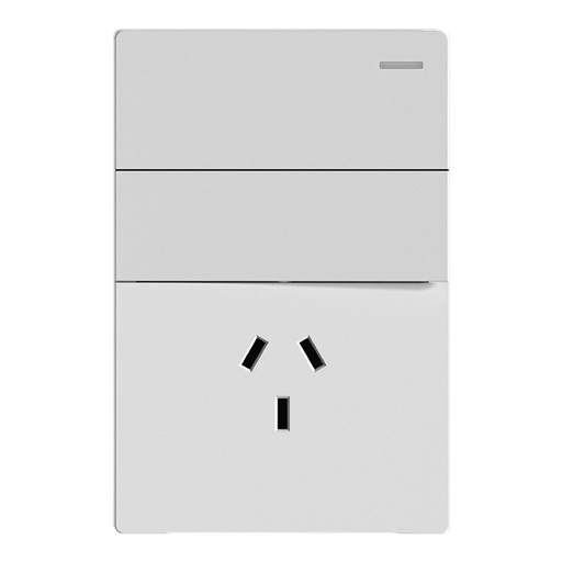 [114283] MODULO 2 PUNTOS y 1 TOMA MILAN BLANCO MACROLED, 2 CANALES, AC 250V, 10A MAX. BASTIDOR METALICO