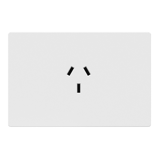 [114284] MODULO 1 TOMA MILAN BLANCO MACROLED, AC 250V, 10A MAX. BASTIDOR METALICO