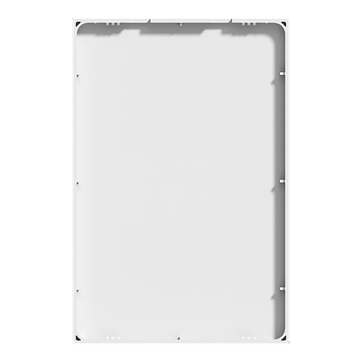 [114312] TAPA CIEGA RECTANGULAR MILAN BLANCO MACROLED, BASTIDOR METALICO