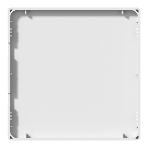 [114313] TAPA CIEGA MIGNON MILAN BLANCO MACROLED, BASTIDOR METALICO