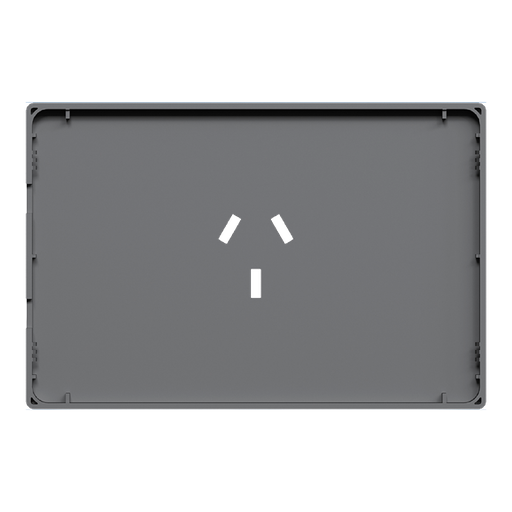 [114316] FRENTE PARA TOMACORRIENTE MILAN MACROLED, COLOR GRIS