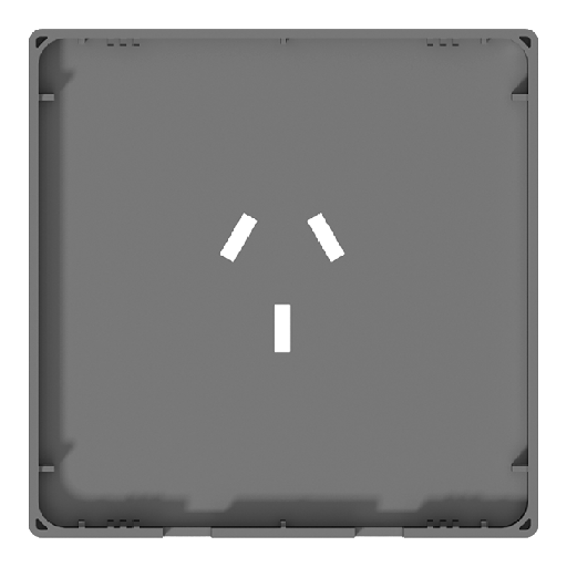 [114317] FRENTE PARA TOMACORRIENTE MIGNON MILAN MACROLED, COLOR GRIS