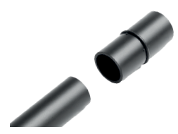 [114425] UNION P/CAÑO PVC RIGIDO / CORRUGADO 22MM (7/8") PLASTICA. LIBRE DE HALOG. APTO P/ LINEAS SD, ED y HD. NEGRO LINEA NERA