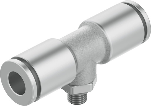 [NPQH-T-M5-Q6-P10] RACOR RAPIDO FORMA T / ROSCA M5 - RACOR 6MM / LATON NIQUELADO